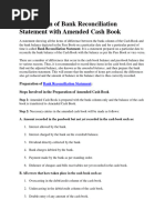 Preparation of Bank Reconciliation Statement With Amended Cash Book