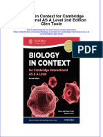 Biology in Context For Cambridge International As A Level 2Nd Edition Glen Toole Online Ebook Texxtbook Full Chapter PDF