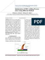 A Review On Optimization of MIG Welding Process Parameters Using Different Method