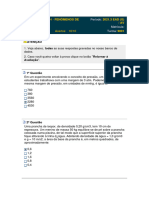 Prova (AV) - 2021.2 - Fênomenos de Transporte - Estácio de Sá