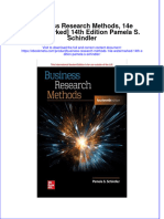 Business Research Methods 14E Watermarked 14Th Edition Pamela S Schindler Online Ebook Texxtbook Full Chapter PDF