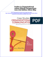 Case Studies in Organizational Communication Ethical Perspectives and Practices 2Nd Edition Steve May Online Ebook Texxtbook Full Chapter PDF