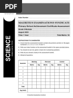 PSAC Modular Grade 6 2023 Science