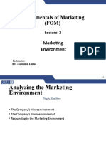 Lecture 02 Marketing Environment (FOM)