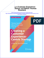 Ebook Creating A Customer Experience Centric Startup 1St Edition Thomas Suwelack Online PDF All Chapter