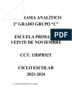 Programa Analico de Aula 2C