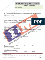 Rank and System of Linear Equation IIM