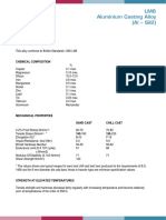 LM6 Aluminium Casting Alloy (Al - Sil2) : Chemical Composition