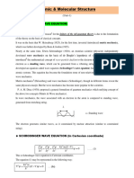 Atomic & Molecular Structure: Schrodinger Wave Equation