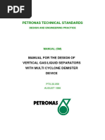 PTS 20.059 August 1986 - Manual For The Design of Vertical Gasliquid Separators With Multi Cyclone Demister