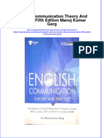 Ebook English Communication Theory and Practice Fifth Edition Manoj Kumar Garg Online PDF All Chapter