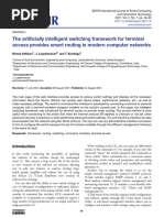 The Artificially Intelligent Switching Framework For Terminal Access Provides Smart Routing in Modern Computer Networks