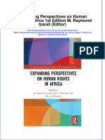 Ebook Expanding Perspectives On Human Rights in Africa 1St Edition M Raymond Izarali Editor Online PDF All Chapter