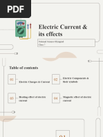 Electric Current & Its Effects