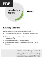 Week 2 Introduction To Commercial Law