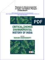 Ebook Critical Themes in Environmental History of India 1St Edition Ranjan Chakrabarti Online PDF All Chapter