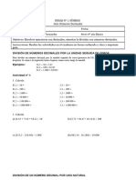 Guia Matematica 6to Division Con Decimales