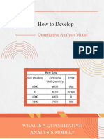 How To Develop Quantitative Analysis Model