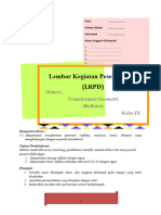 LKPD Transformasi Geometri (Refleksi)