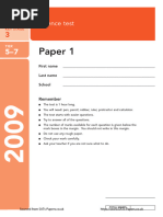 ks3 Science 2009 Level 5 7 Paper 1