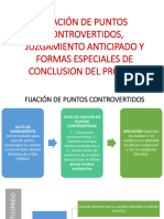 7 PPT Fijacion de Puntos Controvertidos y Juzgamiento Anticipado y Formas Especiales de Conclusion