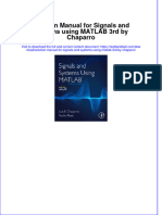 PDF Solution Manual For Signals and Systems Using Matlab 3Rd by Chaparro Online Ebook Full Chapter