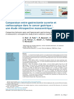 Comparaison Gastrectomie