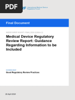 IMDRF GRRP WG N71 (Edition 2) - 0medical Device Regulatory Review Report Guidance Regarding Information To Be Included