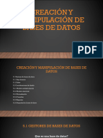 Unidad 5 Creación y Manipulación de Bases de Datos