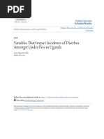 Variables That Impact Incidence of Diarrhea Amongst Under-Five in