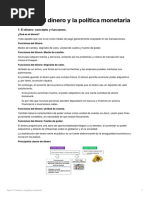 Tema 7 El Dinero y La Política Monetaria