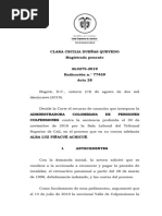 SL3275-2019, Derecho A La Pensión de Invalidez de Forma Excepcional - Enfermedad Congenita