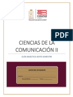 Sexto Semestre. - Guía Didáctica Del Estudiante. - Ciencias de La Comunicación II