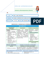 Sesión de Aprendizajedescomponemos Numeros