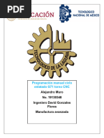 Programacion Manual Ciclo Enlatado Torno CNC