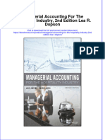 Managerial Accounting For The Hospitality Industry 2Nd Edition Lea R Dopson Online Ebook Texxtbook Full Chapter PDF