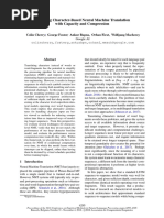 Revisiting Character-Based Neural Machine Translation With Capacity and Compression