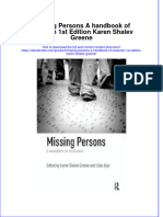 Missing Persons A Handbook of Research 1St Edition Karen Shalev Greene Online Ebook Texxtbook Full Chapter PDF