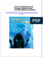 PDF Test Bank For Developmental Psychology Childhood and Adolescence 9Th Edition by Shaffer Online Ebook Full Chapter