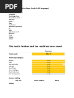 Music Theory Practice Paper Grade 1 (All Languages) - Result