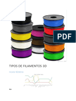 Tipos de Filamentos 3D