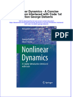 Ebook Nonlinear Dynamics A Concise Introduction Interlaced With Code 1St Edition George Datseris Online PDF All Chapter