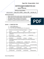 Energy Audit Questions Paper For BEE 16