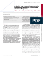 Effect of Lean QI Implementation Program On Surgical Pathology Specimen Accessioning and Gross Preparation Error Frequency