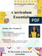 The Teacher As A Knower of Curriculum Abelido Ma. Veronica S.