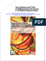 Nonlinear Systems and Their Remarkable Mathematical Structures Volume 1 1St Edition Norbert Euler Online Ebook Texxtbook Full Chapter PDF