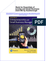 PDF Test Bank For Essentials of Entrepreneurship and Small Business Management 9Th by Scarborough Online Ebook Full Chapter