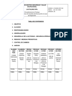 Procedimiento de Trabajo Limpieza de Canaleta de Evacuacion en Loza de Inspeccion - LP-SGSSO-OP-P-28