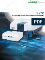 Brochure, Jasco V-770 UV-Vis-NIR Double Beam Spectrophotometer