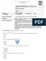 Evaluación de Diagnóstico - 6° Básico - Matemática